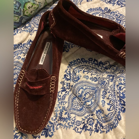 Manolo blahnik driving loafers in deep burgundy - Picture 12 of 12
